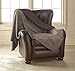 Mambe Silky Waterproof Throw for Protecting Furniture Bed Couch from Stains Caused by Dogs, Cats, Incontinence. Soft, Washable, Reversible (Size Small 2Pack 30x35 inches, Color Chocolate/Cappuccino)