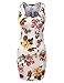 JJ Perfection Women's Floral Printed Stretch Sleeveless Mini Dress IVORY S