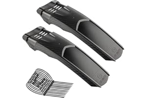 EZESO ESSENTIAL SKINCARE Mountain Bike Fender, MTB Mudguard, Front and Rear Bicycle Mudguard, Fits 20" 26" 27.5" 29" Universal Bike(2PCS)