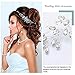 Unsutuo Crystal Bride Wedding Hair Vine Silver Rhinestone Bridal Hair Accessories Pearl Headpiece for Women and Girls