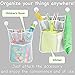 2 x Mesh Bath Toy Organizer Set + 6 Ultra Strong Suction Hooks - Bathtub Toy Storage Organizer + Large Storage Net Bag with Pockets for Shower Accessories - Cosmetics - for Kids and Adults