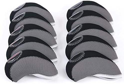 Carvesky Golf Head Covers, Wedge Neoprene Headcovers Protective for All Golf Club Iron, 10pcs/Set