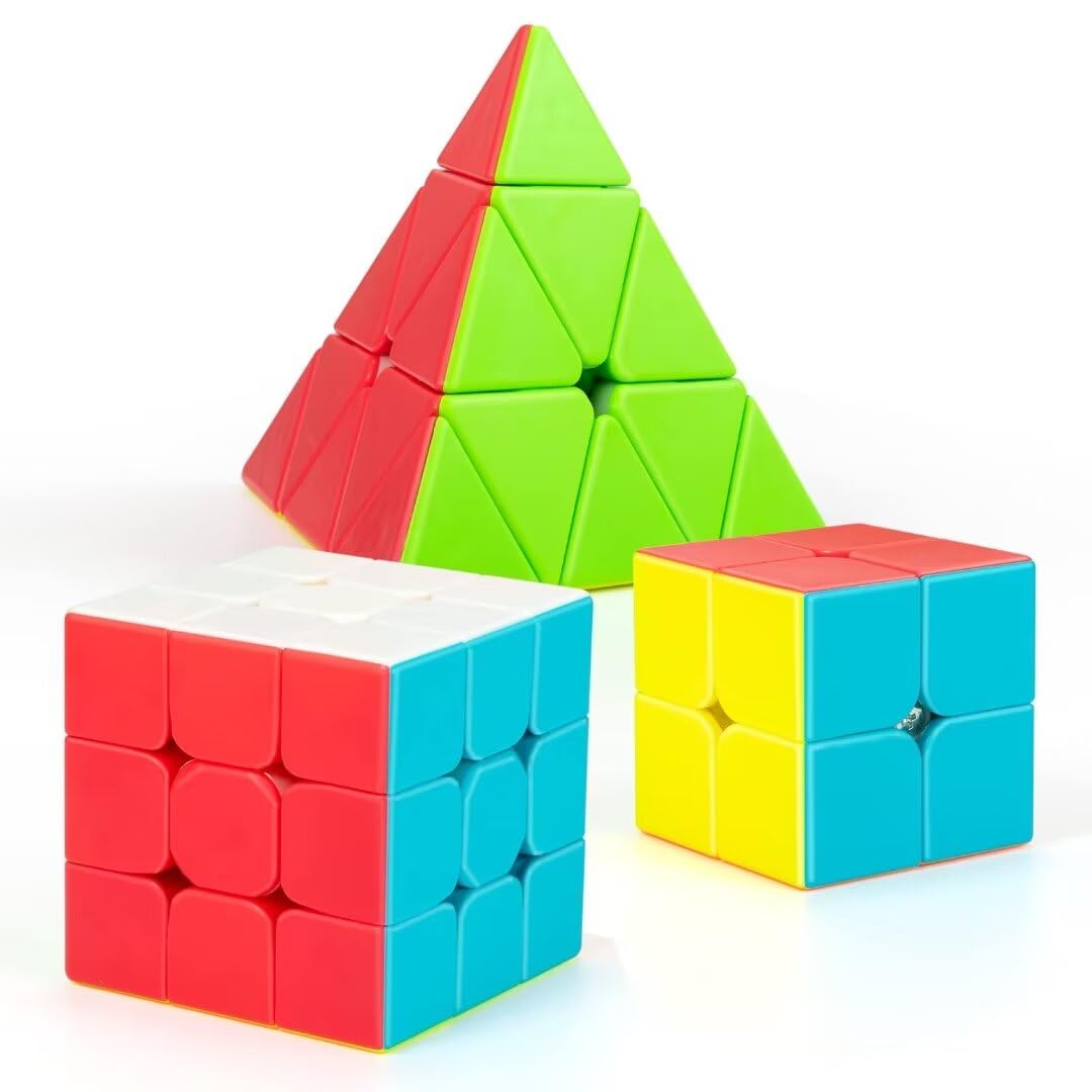 Speed Cube Set, Jurnwey Stickerless Magic Cube Set