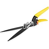 Upgraded Grass Shears Rotatable 180°, Grass Trimming Shears, Hand Grass Clippers, Gardening Scissors for Garden, Lawn Edges