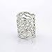 Tinksky Scarf Ring Buckle Hollow Rose Slide Tube Scarf Jewelry (Silver)