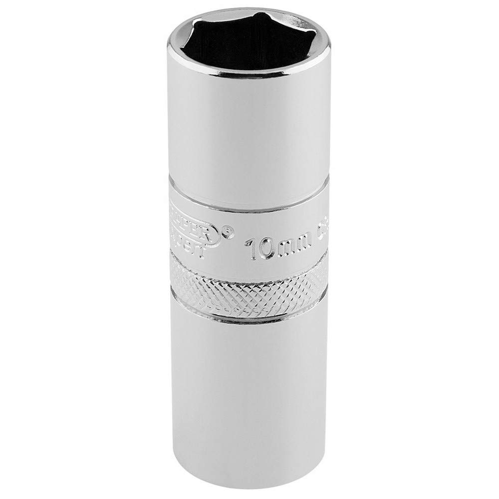 Draper 16778 1/2" Square Drive 10MM Thread 6 Point Spark Plug Socket , Blue