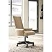 Signature Design by Ashley Baldridge Classic Neutral Swivel Desk Chair, Rustic Brown & Beige
