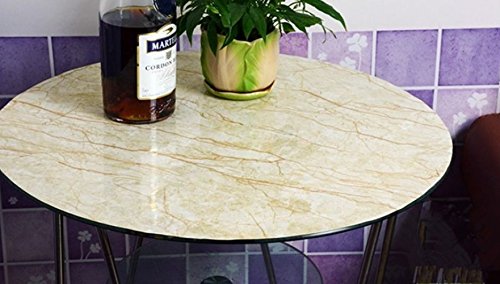 Amao High Glossy Light Gold Marble Look Contact Paper Film Effect Vinyl Self Adhesive Peel-stick Counter Top 24''x79''