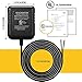 ODELENWA 18V Doorbell Transformer, Power Adapter Compatible with Smart Video Doorbells, UL Certified 3M Cable Power Supply, Black