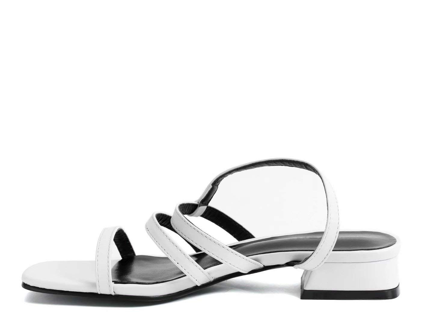 Greatonu Women Low Heel Summer Square Head Sandals - Image 3