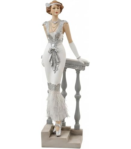 Amazon.com: Cosmos Gifts Fine Elegant Lady in Blue Dress Walking