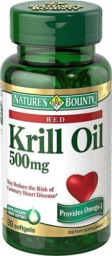 (2 Pack) Nature's Bounty Red Krill Oil Soft Gels, 500 mg, 30 Count