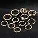 DDLBiz 12pcs/Set Women Bohemian Vintage Silver Stack Fine Rings Above Knuckle Rings Set (Gold)