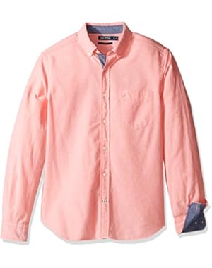 Men's Long Sleeve Button Down Solid Oxford Shirt