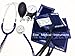 EMI #311 Royal Blue Pediatric Aneroid Sphymonamoneter Set Child and Infant Cuff Plus Basic Dual Head Stethoscope