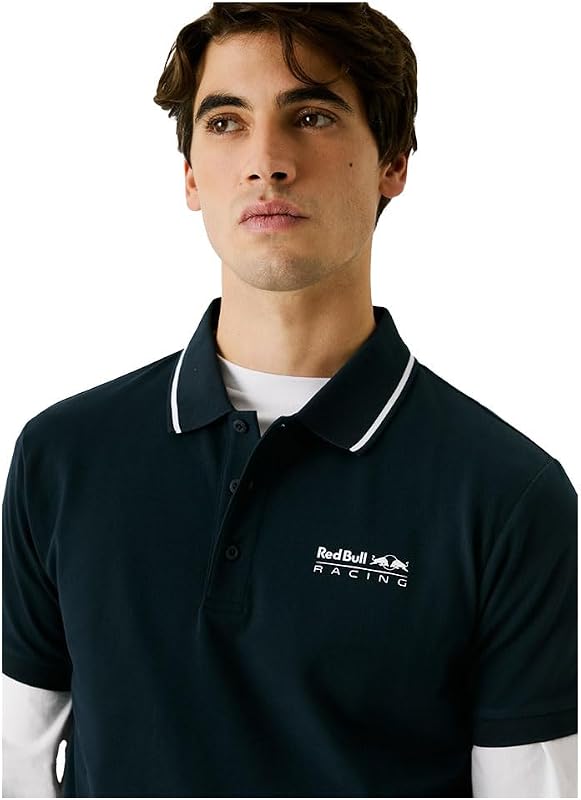 Polo masculino com logótipo, azul (Dulwich Blue), M — foto 3 de 6