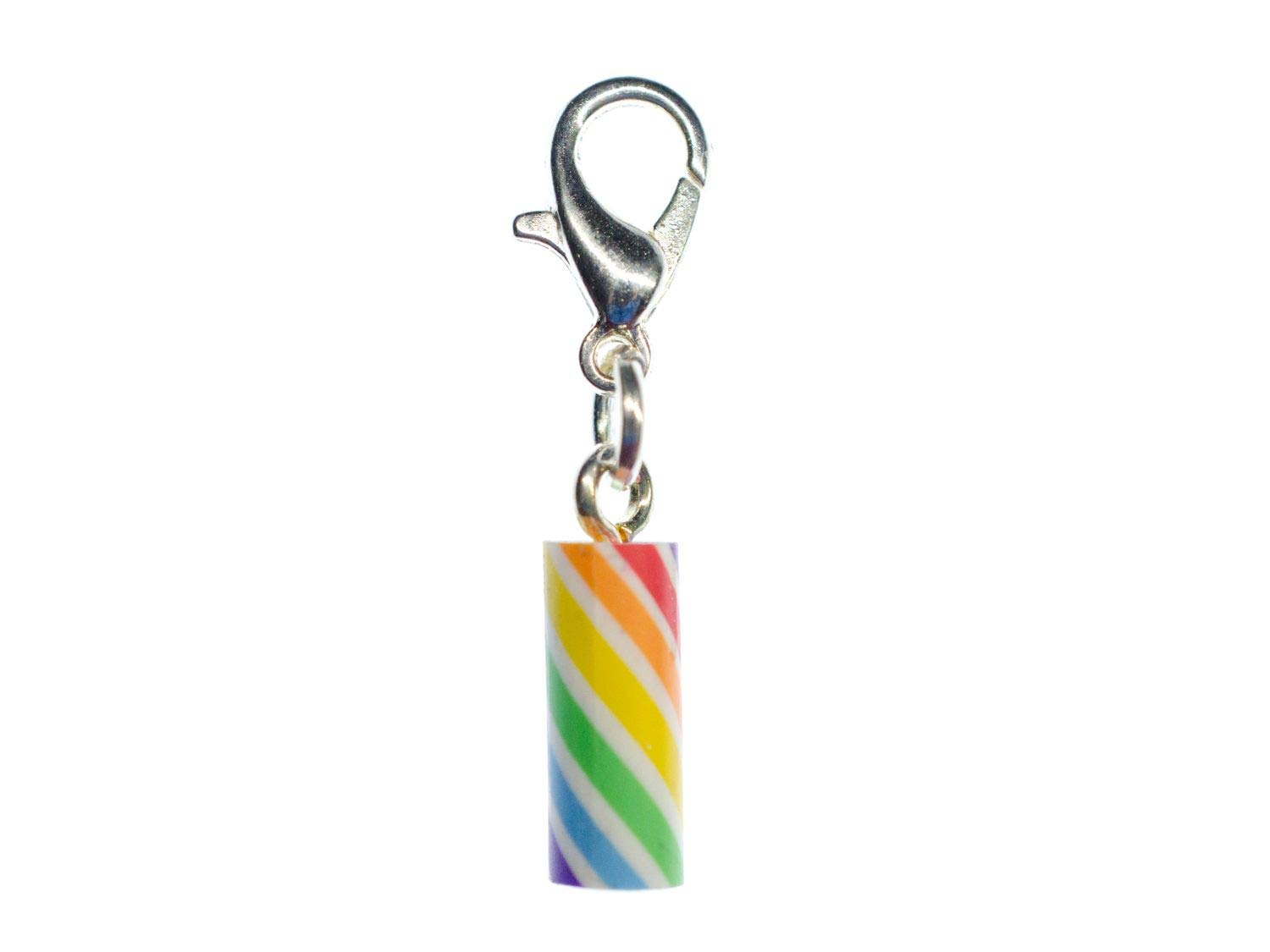Miniblings Sweets Charm Pendant Candy Cane Colorful Striped 10Mm