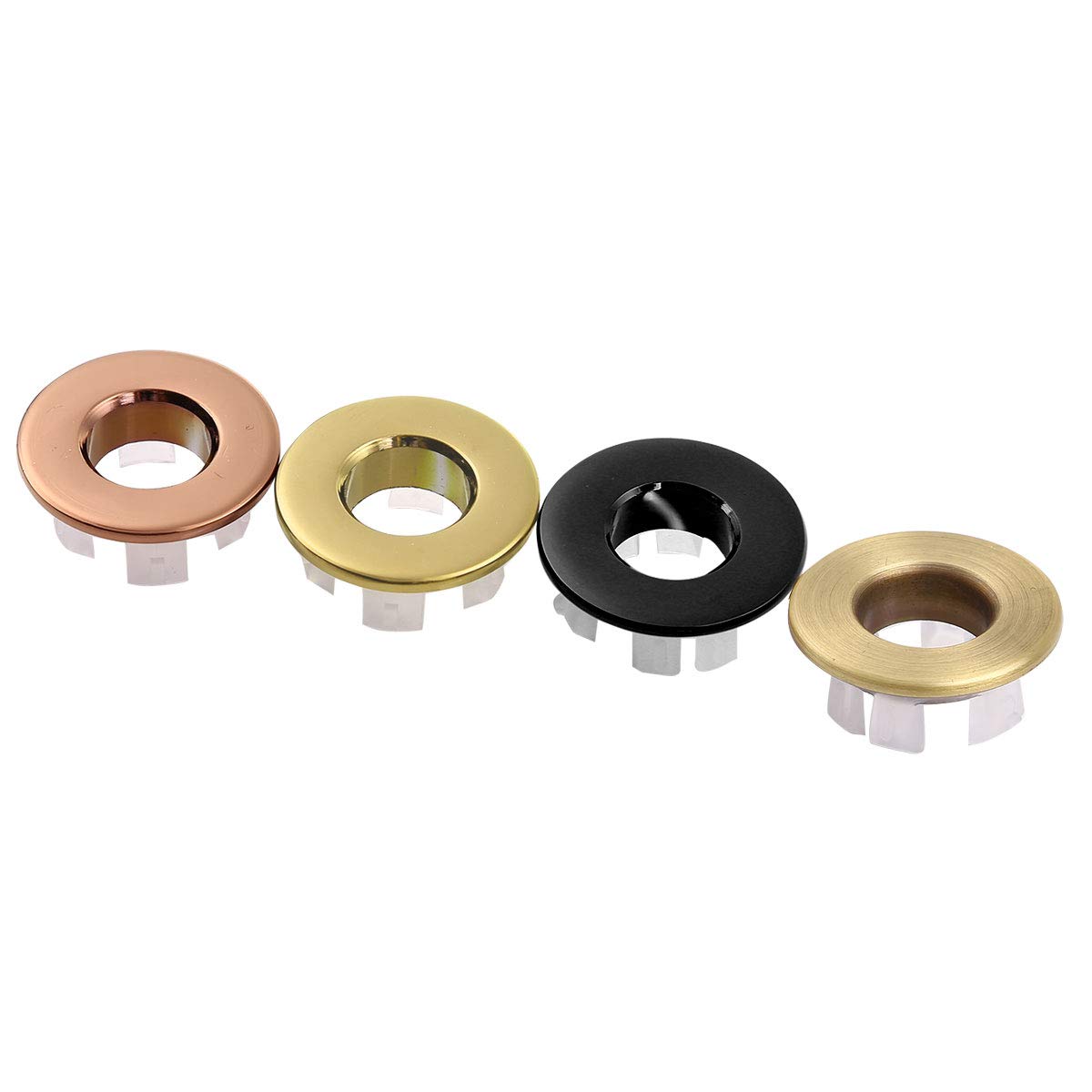 FEESHOW Sink Overflow Covers Kitchen Bathroom Sink Overflow Ring Basin Trim Bath Sink Hole Round Hole Caps Insert Spares Mixed Color One Size
