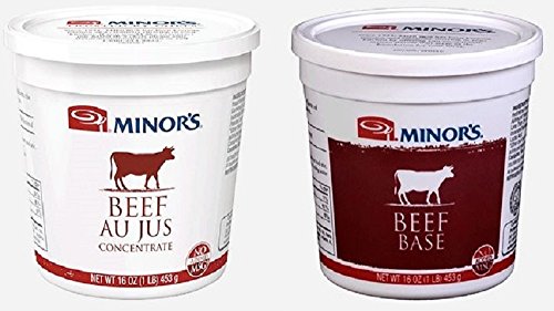 Minor's Beef Flavored Base Variety (includes 16oz minor beef au jus, 1 original minor beef base)