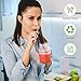 Silicone Straws Reusable Travel Straws,OBDKCAN Drinking Straws Collapsible Straws 4 Pack with Carrying Case, Brush and Fixing Accessories,30&20 oz Tumbler Compatible for Outdoor,Household
