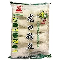 龍口粉絲Double Pagoda LungKuw Mung Been Threads Noodle -Vermicelli, Thin 17.6 oz