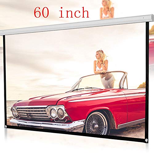 LiPing 84Inch Hd Projector Screen 16:9 Home Cinema Theater Projection Portable Screen Use Of Good Effect (White)