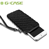 Universal Cellphone Carry Case, G-CASE Anti-Shock Wallet Case with Carry Strap Waterproof Cards Money Pocket Pouch Bag for Smartphone Apple iPhone 7 Plus iPhone 6S Plus - Medium