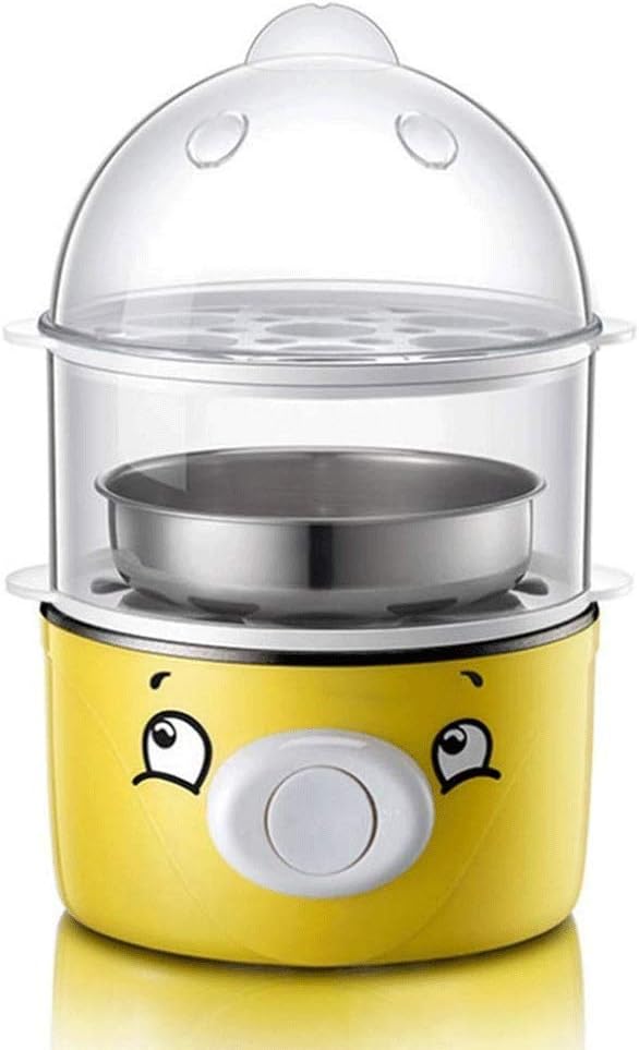 WCJ Household small multi-function mini steamed egg pot automatic power off small power breakfast machine yellow