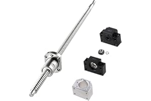 BEVDICNC Ball Screw Kit SFU2005-1000mm/39.37inch, Ball Screws + BK/BF End Support + Ball nut Housing, for CNC Machine DIY(Diameter 20mm Lead 5mm)