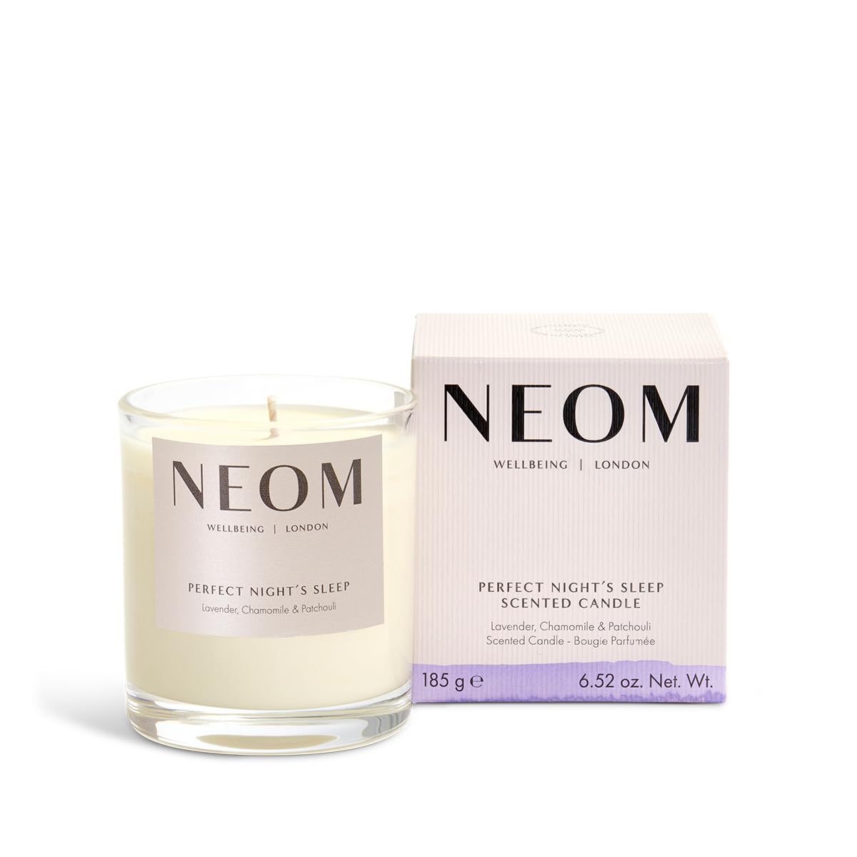 NEOM- Perfect Night's Sleep Scented Candle, 1 Wick | Lavender, Chamomile & Patchouli| Essential Oil Aromatherapy Candle | Scent to Sleep — image 1