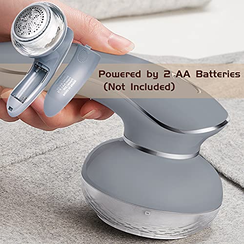 Moyidea Fabric Shaver, Portable Electric Lint Remover with 3 Extra Replaceable Blades, Effective Lint Shaver for Clothing Furniture Carpet Lint Balls Bobbles, Battery Operated Pill Fuzz Remover