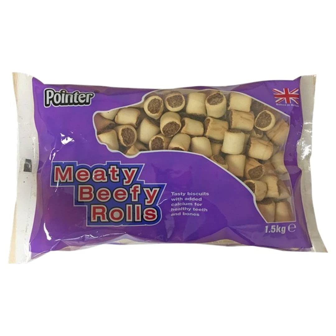 Pointer Meaty Beefy Rolls 1.5kg,Clear