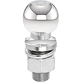 CITYMONS Trailer Hitch Ball 1-7/8 inch, 3500LBS GTW and 350LBS TW, 1 x 2-Inch Shank, Fit 1-inch Hole, Tow Hitch Ball Fit for RV Towing, Motorcycles & Powersports