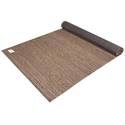 Sol Living Cotton Yoga Mat Organic Cotton Yoga Mat Non-Slip Odor Free Yoga Rug Eco-Friendly Multi-Purpose Yoga Equipment Fitness Mat Mediation Pad 24 x 72 Brown