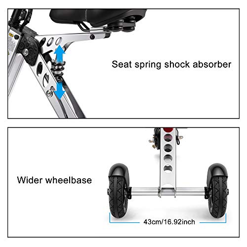 TopMate ES30 Electric Scooter Mini Foldable Tricycle Weight 14KG with 3