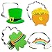 OUNONA 4pcs St.Patrick's Day Shamrock Cookie Cutters Set Non-stick Cookie Molds Cupcake Fondant Biscuit Moulds(Stainless Steel) (4pcs)