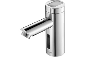 Sloan Optima EAF-275 Sensor Activated Solar Touch-Free Faucet, Commercial Grade with Mounting Hardware - 0.5GPM Solar Powered, Deck-Mounted Mid Body, Polished Chrome Finish, 3335016