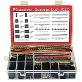 Dupont Connector Kit - 1004 pcs Crimp Connector Kit with Dupont Wire Connectors and Ribbon Cable - A Set of Male and Female 2.54 mm Dupont Connectors and Crimp Pins from Plusivo
