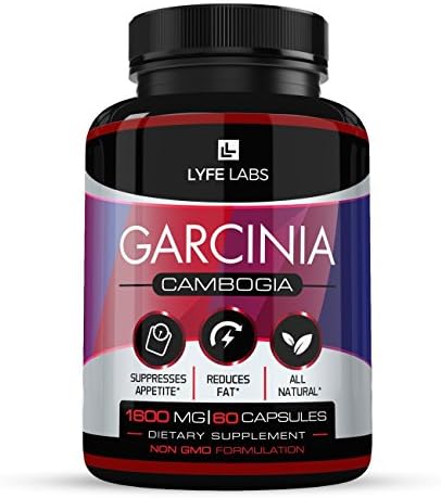 Garcinia Cambogia, Garcinia Cambogia Extract, HCA Garcinia Cambogia - 60 Garcinia Cambogia Weight Loss Capsules by Lyfe Labs - Promotes Weight Loss, Improved Metabolism, Raised Energy, Suppressed App