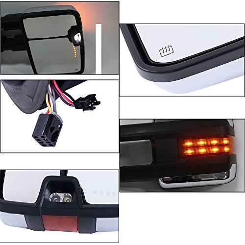 Towing Mirrors with LED Signal Clearance Light Side Mirrors for 1999