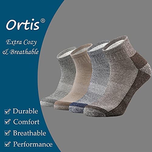Ortis Merino Wool Moisture Wicking Outdoor Hiking Cushion Low Cut Socks