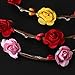 Led Flower Crown -Girl Flower Crown -5-Pack LED Light Up Flower Wreath Headbands for Festival Wedding Christmas Halloween Beach Park Party Child Headdress by Sportsvoutdoors[RANDOM COLOR]