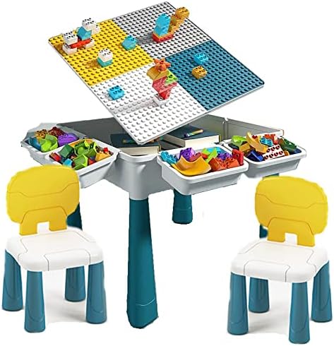 7-in-1 Kid's Activity Table with Chairs - Storage, Drawing, Pool, Sandpit