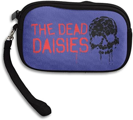 MIT5 Adult Zippered The Dead Daisies Skull Coin Purse Handbag