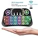 Wishpower Wireless Mini Keyboards/Wireless Remote Keyboards Mini with Touchpad Mouse/Multimedia Key for Android TV Box/Laptop,Rechargable Battery.Fn+F2 Keys,Switch Out 5 Styles LED Background Color.