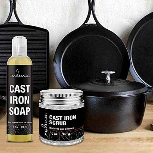 Culina Cast Iron Cleaning Set Restoring Scrub & Cleaning Soap Best