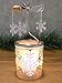 BANBERRY DESIGNS Snowflake Candle Holder - Spinning Snowflakes Rotate Around This Silver Frosted Glass Candle Holder - Scandinavian Design - Carousel Candle Holder