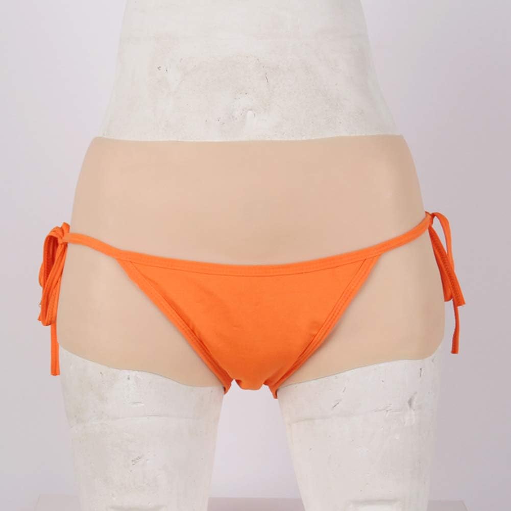 NADAENMJ Denatured Underwear Men's Soft Realistic And Healthy Safety Waterproof Silicone Gaff Underwear High Elasticity False Pants,withpubichair