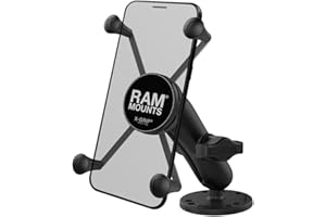 RAM MOUNTS X-Grip Large Phone Mount with Drill-Down Base RAM-B-138-UN10 with Medium Arm