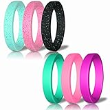 Silicone Wedding Ring For Women By DoerDo, Durable Rubber Sport Band For Active Style